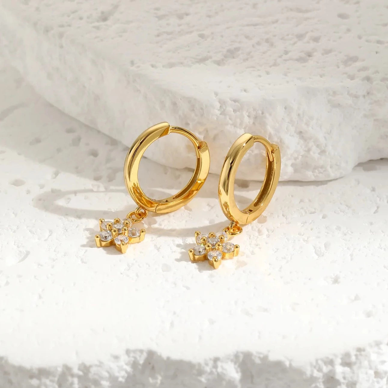 Crystal Star Hoop Earring