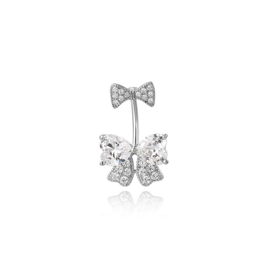 Pure CZ Butterfly Belly Button Ring