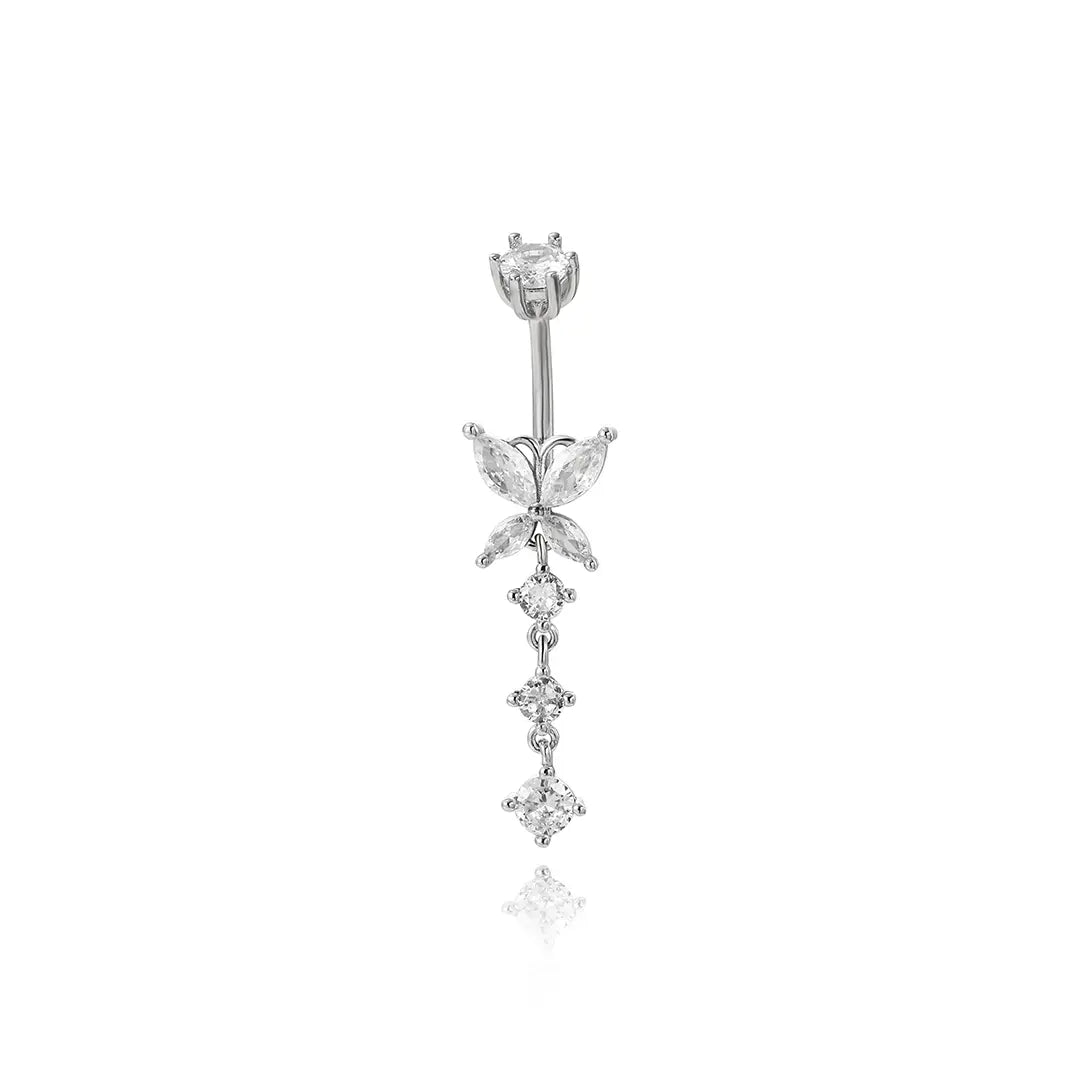 Dangling Butterfly Belly Button Ring
