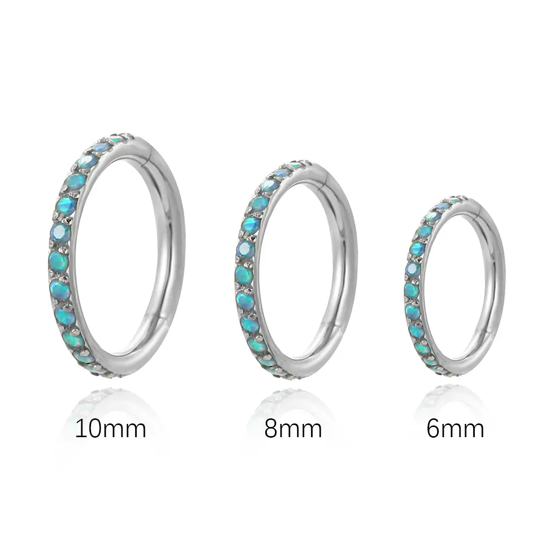 Blue Ocean Opal Cartilage Hoop • Septum Ring
