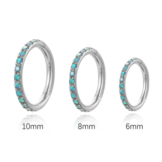 Blue Ocean Opal Cartilage Hoop • Septum Ring