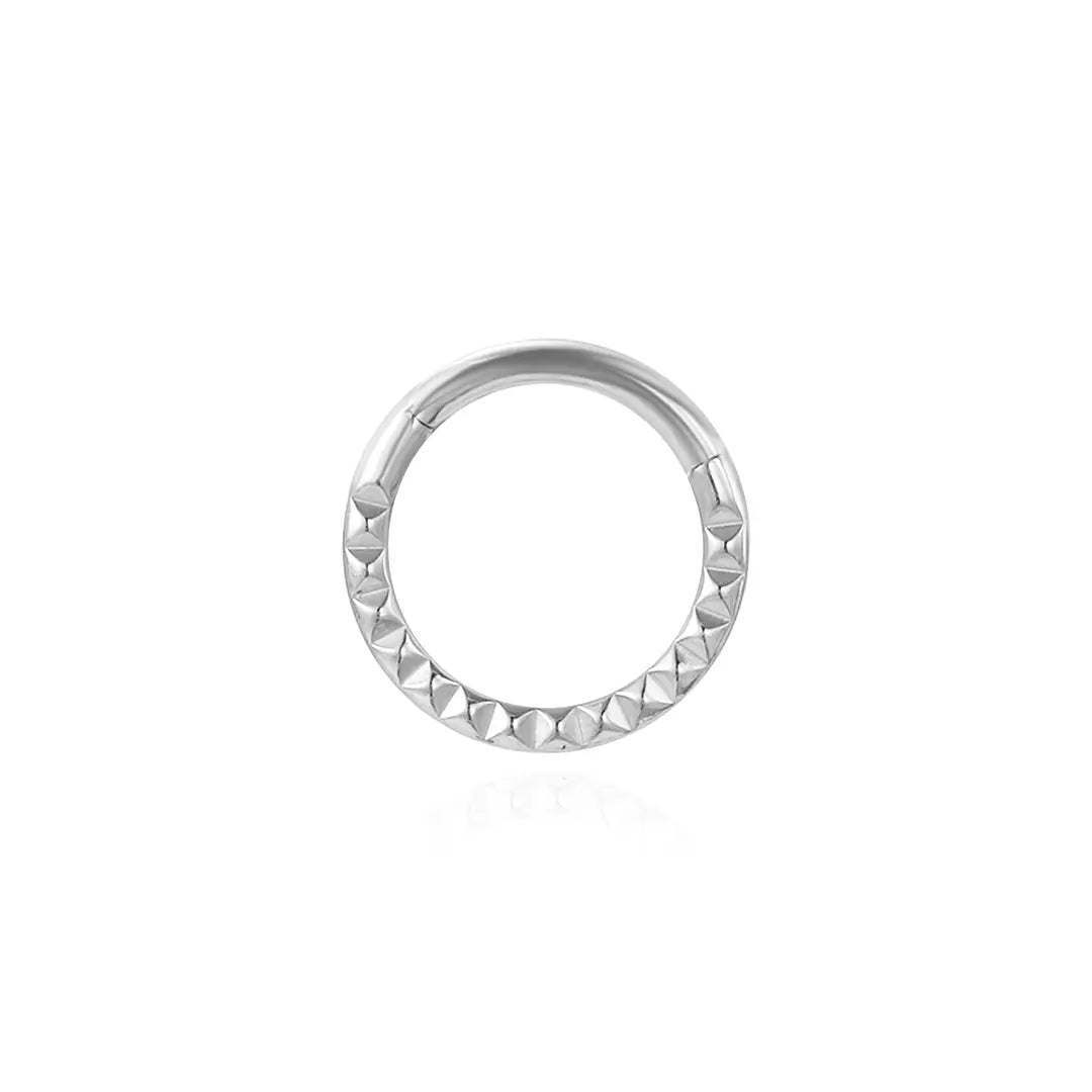 Titanium Basic Geometric Hinged Hoop • Septum Ring