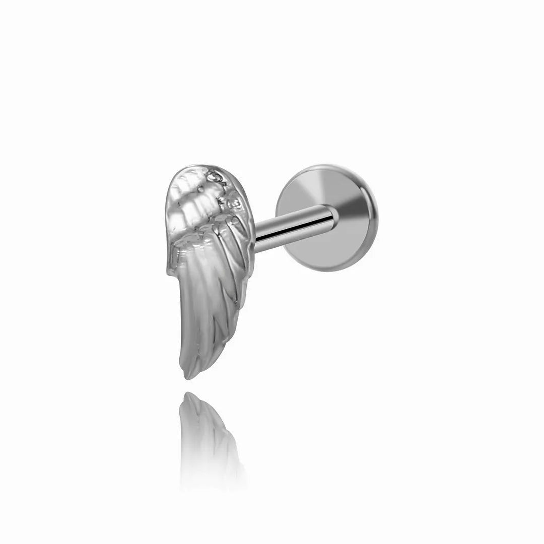 Titanium Angel Wing Piercing Stud Earring (16G)