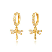 Dragonfly Hoop Earrings