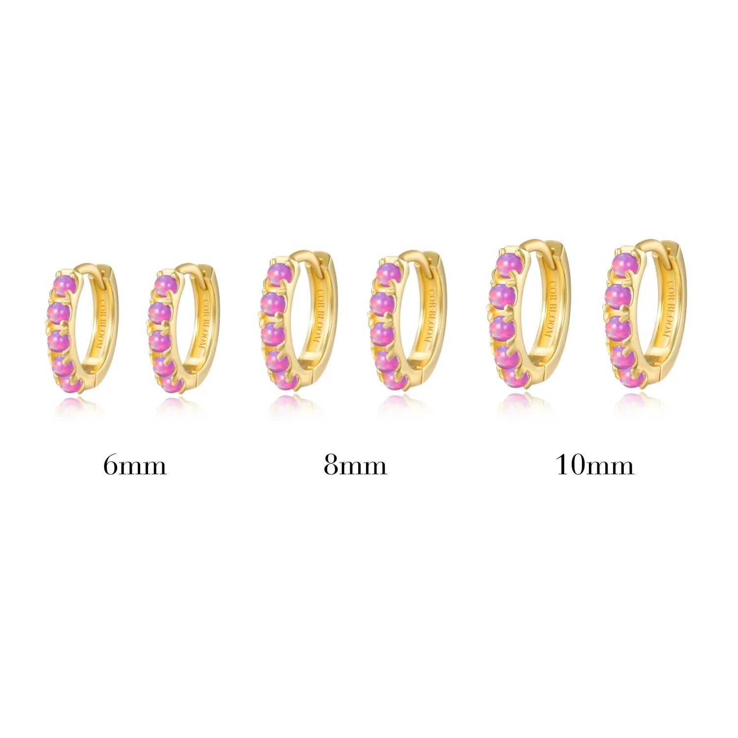 Yianna Violet Flame Opal Hoop Earrings