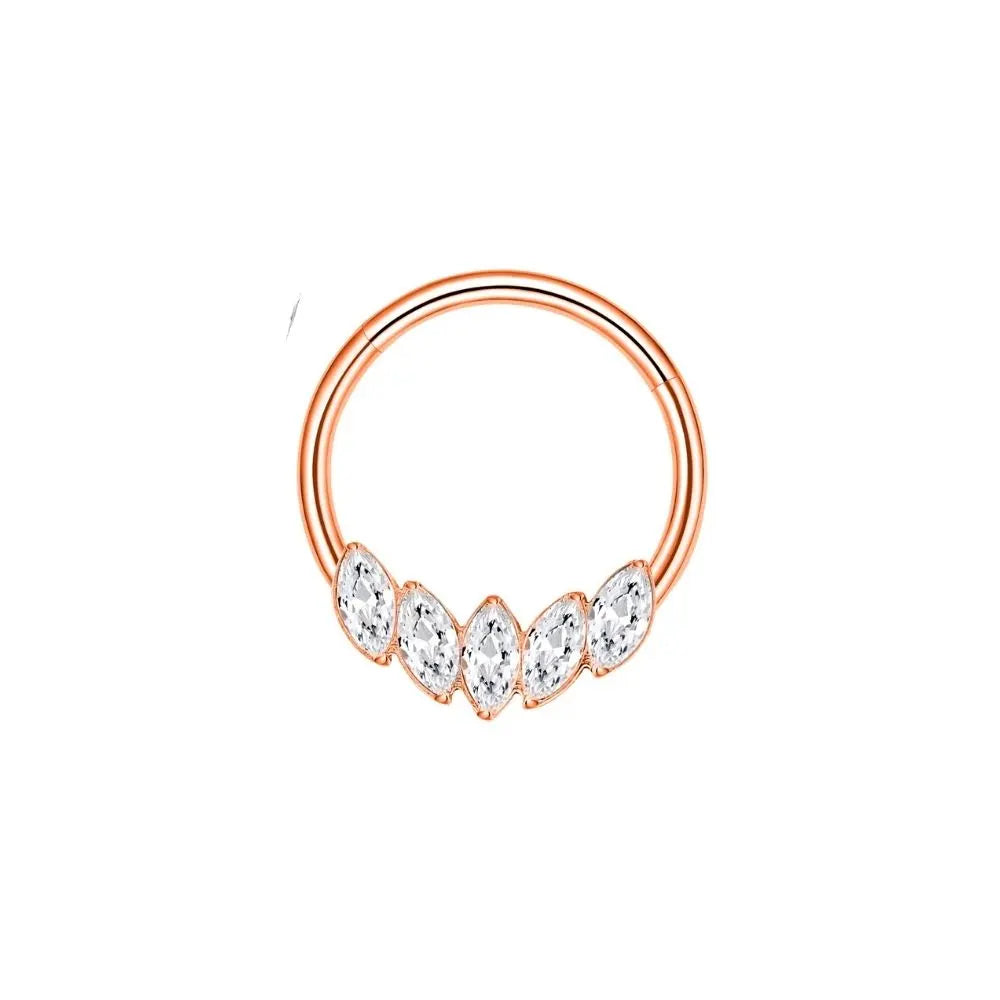 Titanium Avani Marquise 5-Petal Clicker