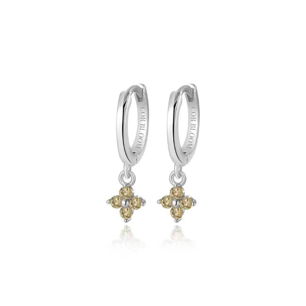 Alaiya Peridot Four-Leaf Clover Hoop Earrings