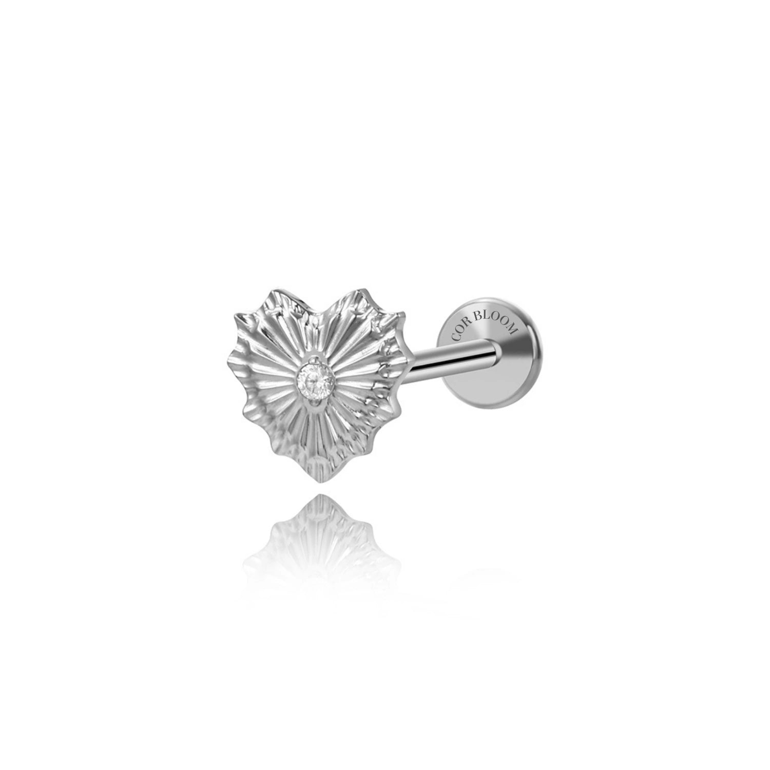 Titanium Kardia Heart Piercing Stud