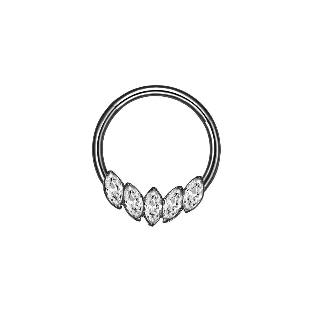 Titanium Avani Marquise 5-Petal Clicker