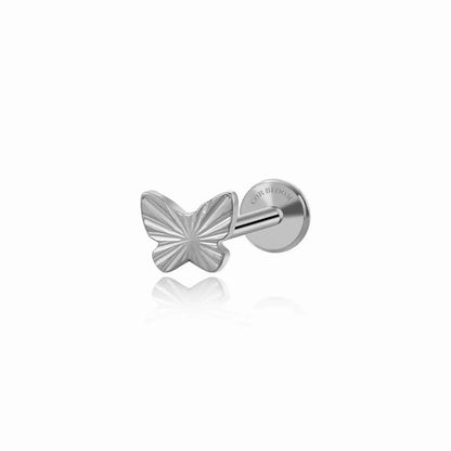 Titanium Radiant Butterfly Piercing Earring