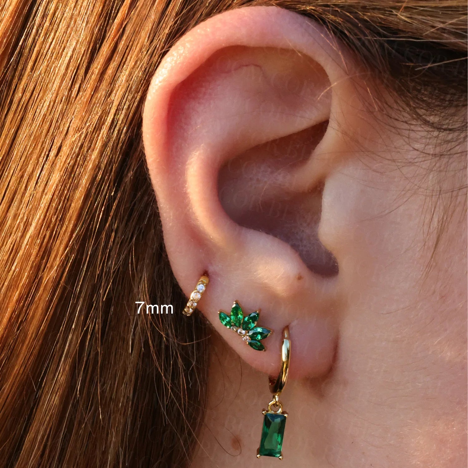 Classic Pave Hoop Earring (20G)