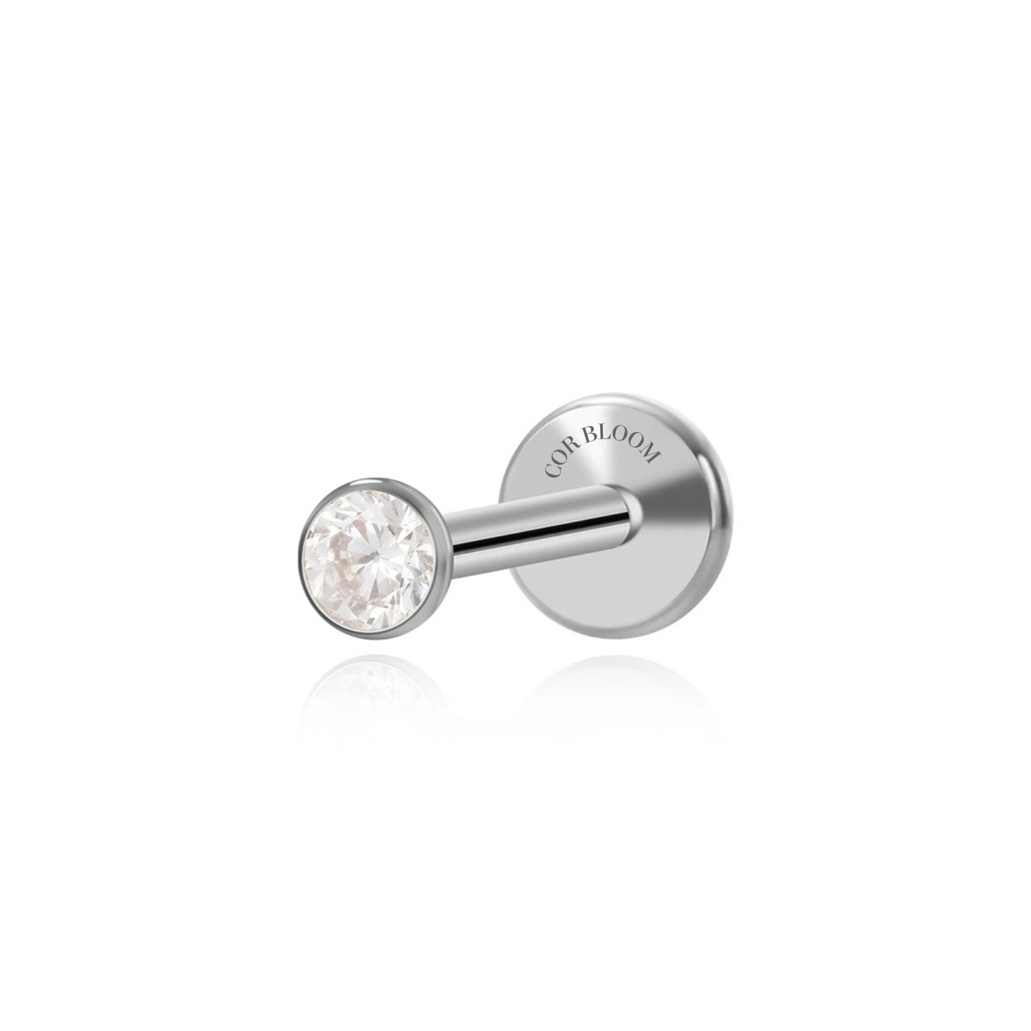 Titanium Essential Forever Diamond Flat Back Stud