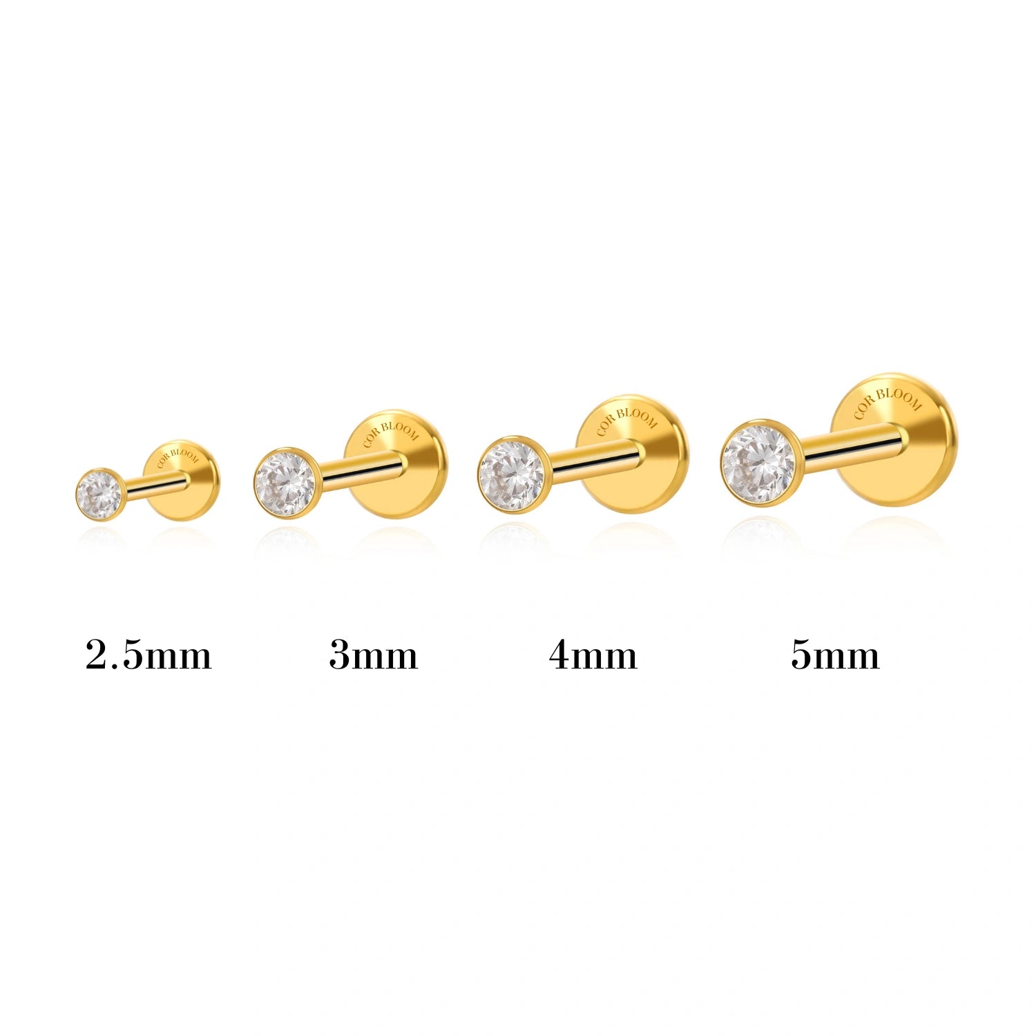 Titanium Essential Forever Diamond Flat Back Stud