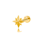 Titanium Pentagram Star Piercing Earring