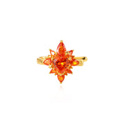 Rua Red Fiery Starlight Heart Ear Cuff