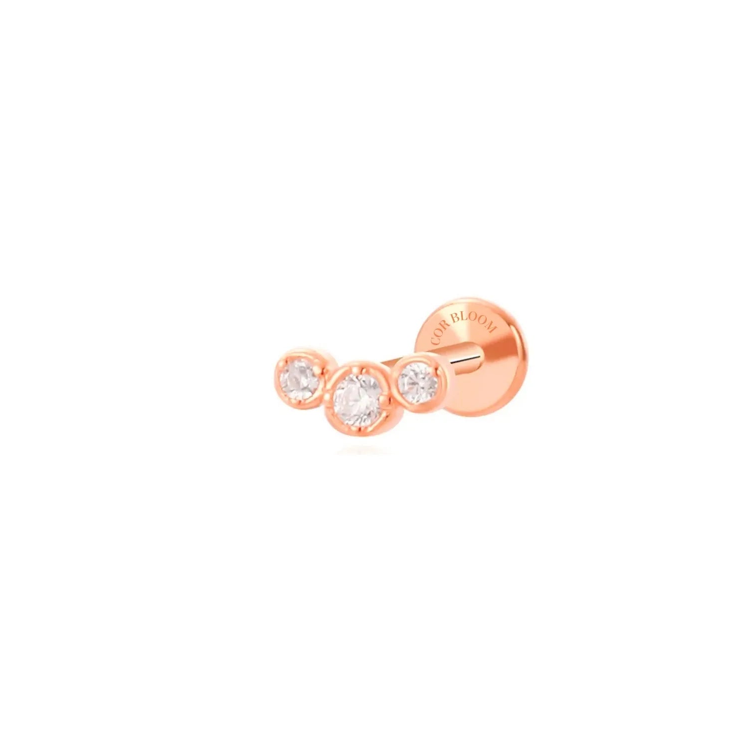 Mini Bling Trio Diamond Flat Back Stud