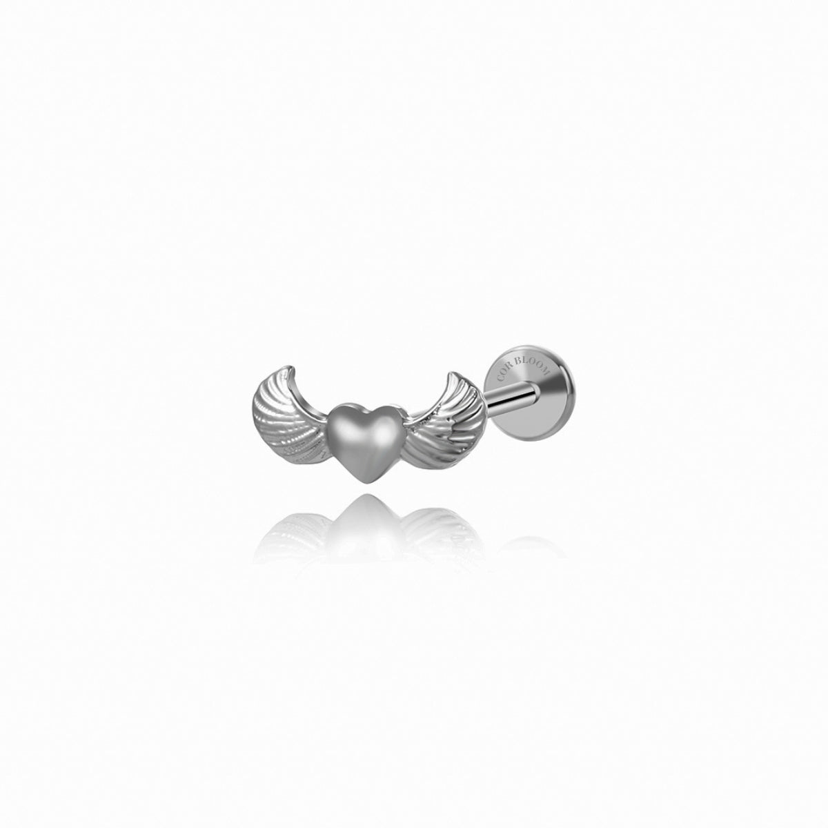 Titanium Angel Heart Piercing Earring