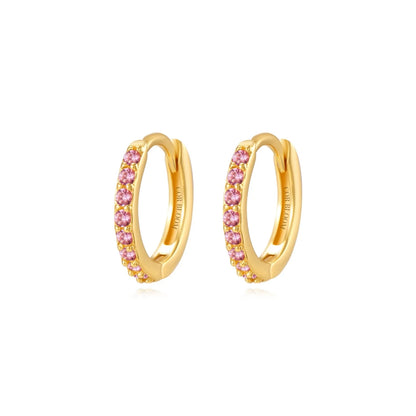 Arya Ruby Pave Hoop Earrings