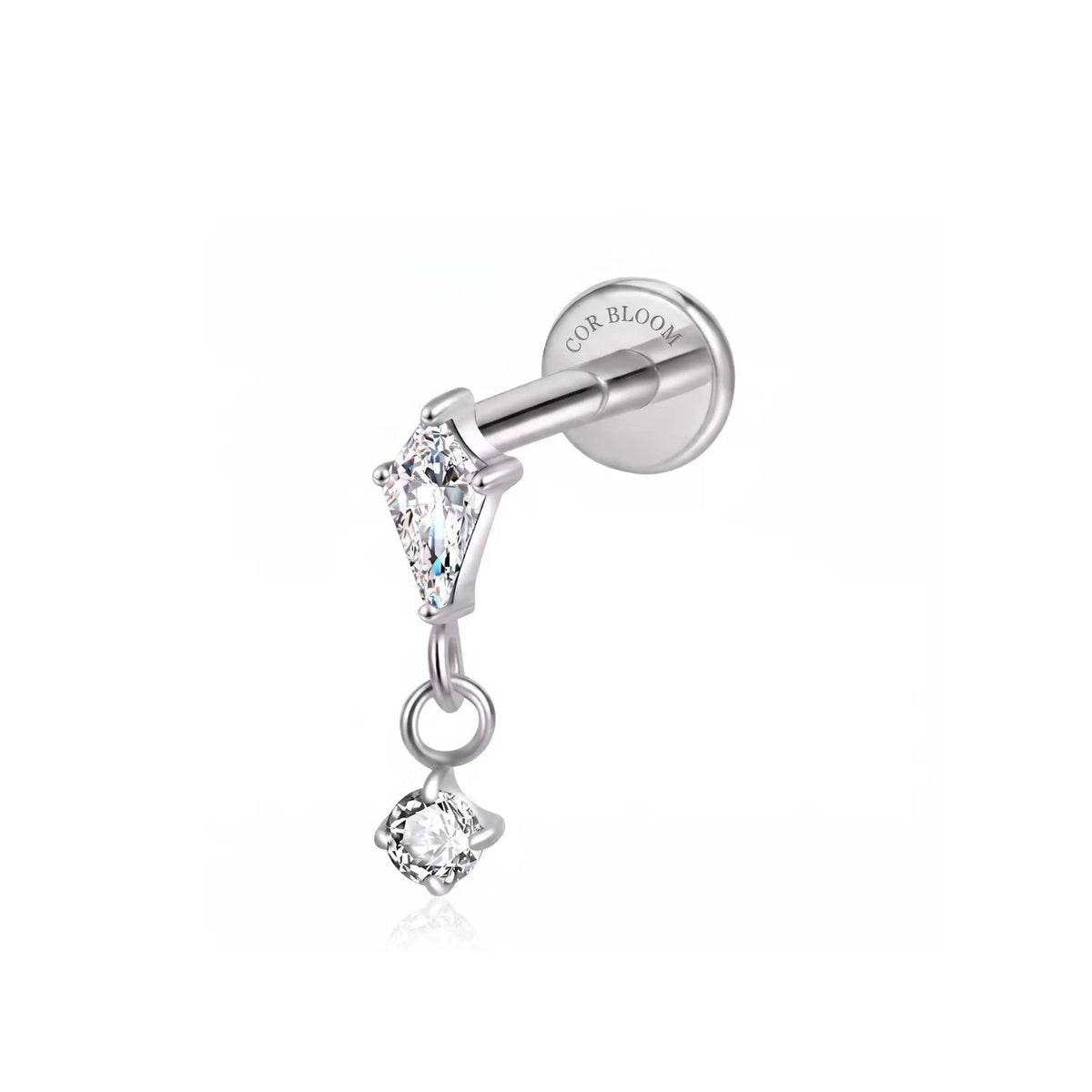 Titanium Lucy Dangling Kite Stud