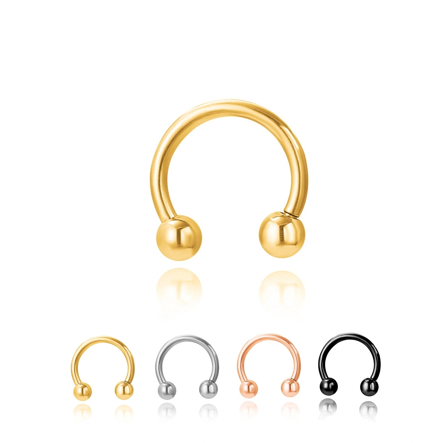 Titanium Basic Circular Horseshoe Barbellse