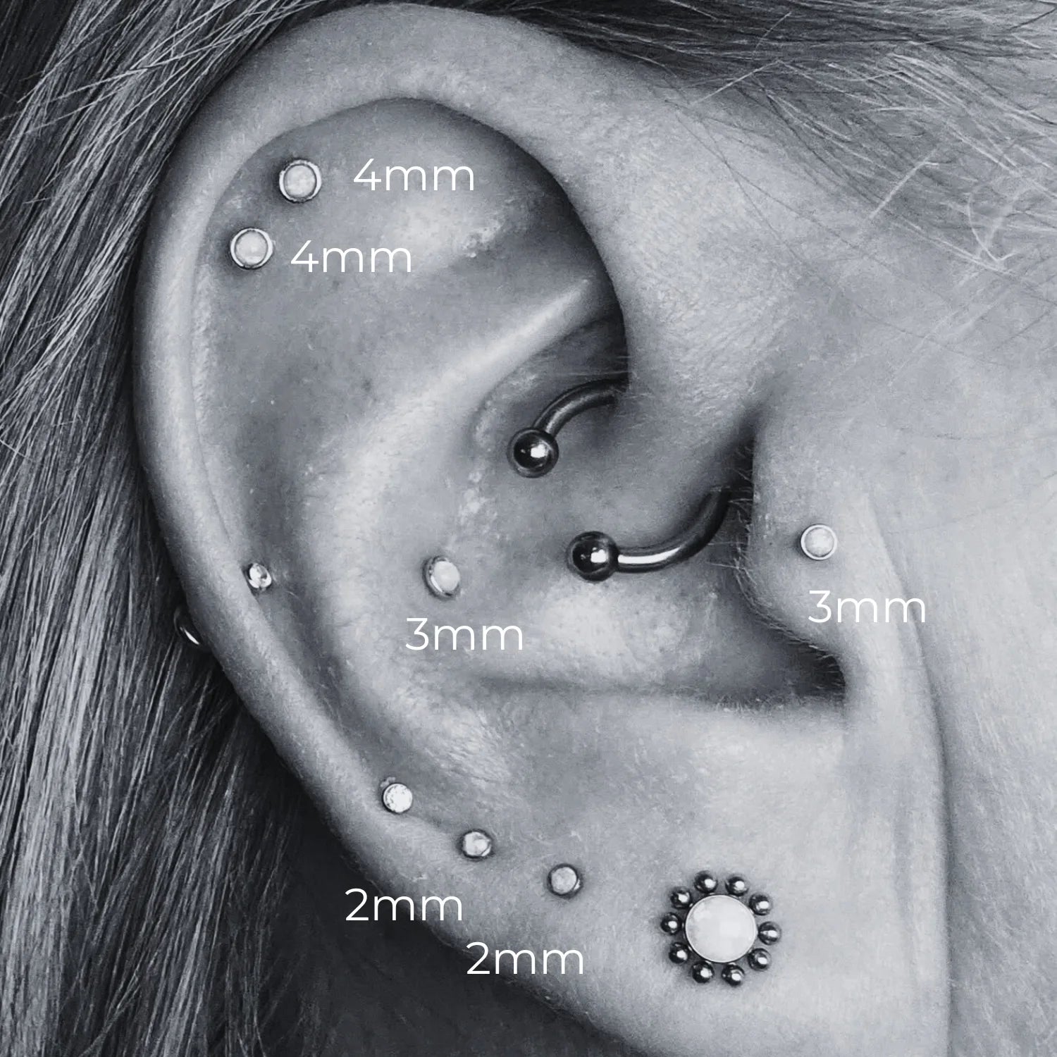 Titanium Violet Flame Opal Push Pin Piercing Stud
