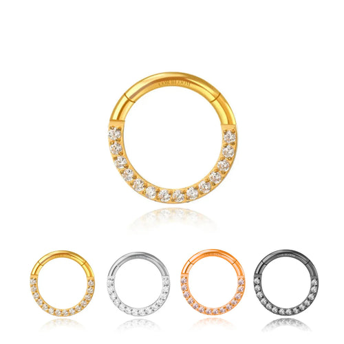 Titanium Essential CZ Helix Hoop | Septum Clicker | Daith Ring