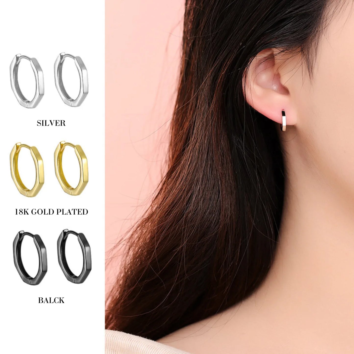 Geometric Hoop Earrings