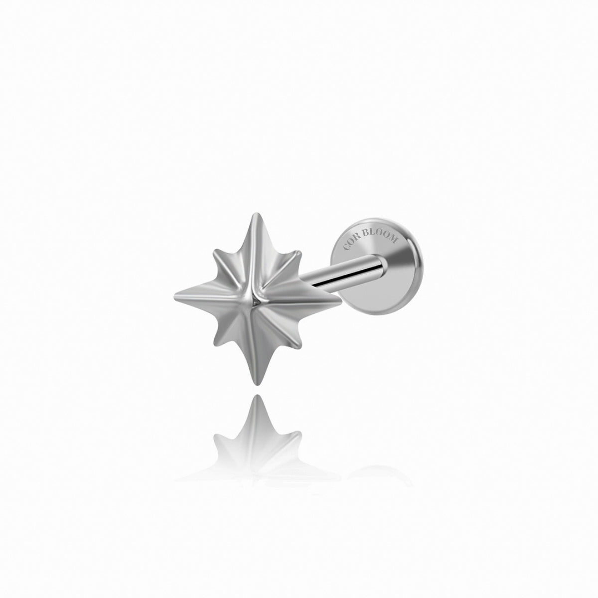 Titanium Pentagram Star Piercing Earring