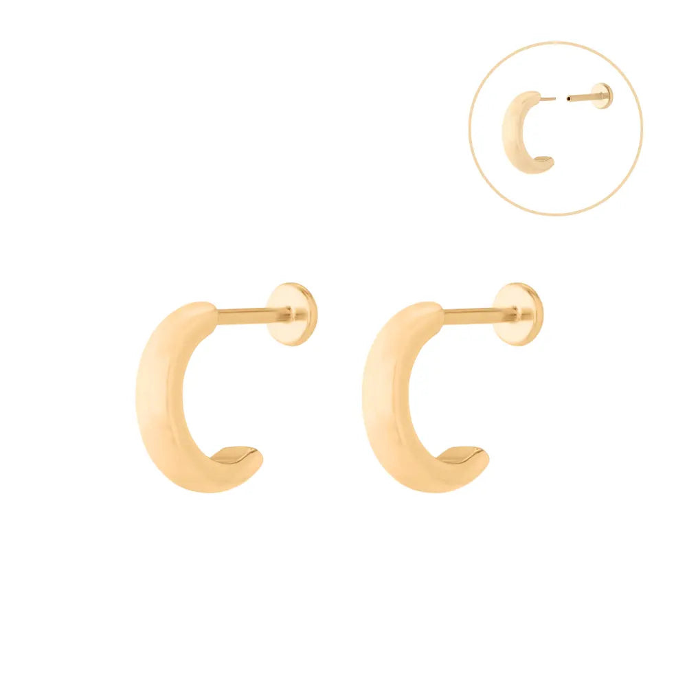 Sleek Flatback Hoops