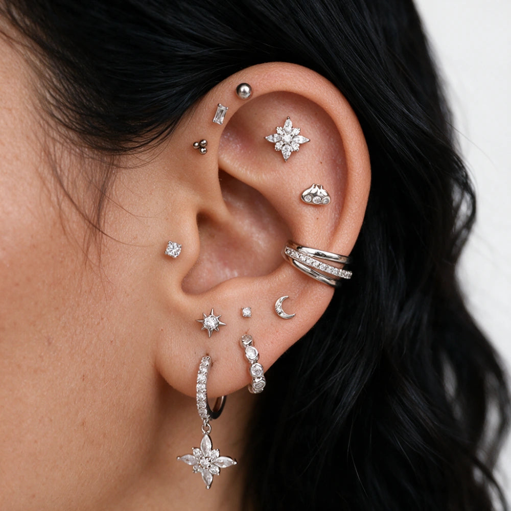 Titanium Simple Trinity Ball Piercing Stud