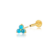 Titanium Athina Mini-Dreiecksstecker – blauer Achat