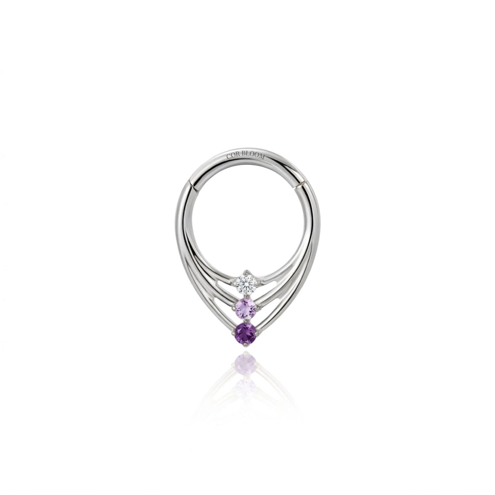 Titanium Thales Trinity Blade Clicker - Gradient Amethyst