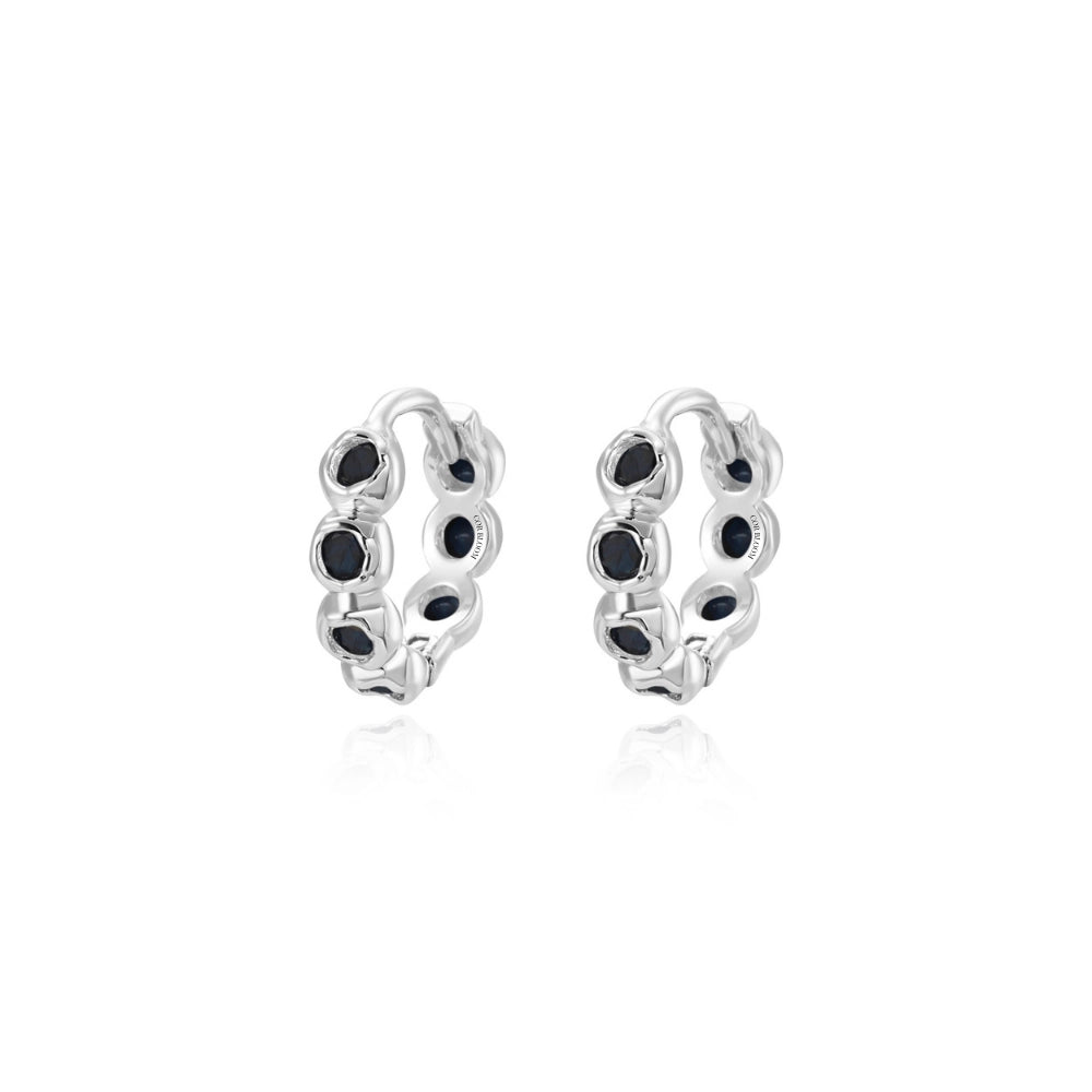 Agora Hoop Earrings - Royal Blue Sapphire