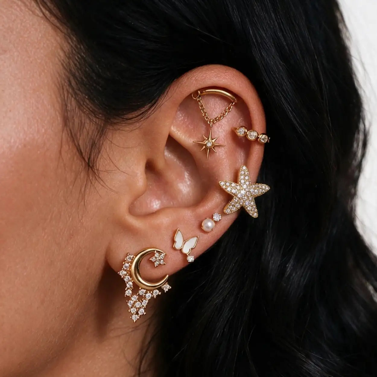 Asteria Celestial Clusters Stud Earrings
