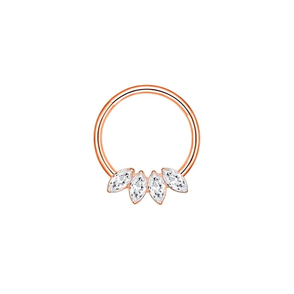Titanium Raina Marquise 4-Petal Clicker