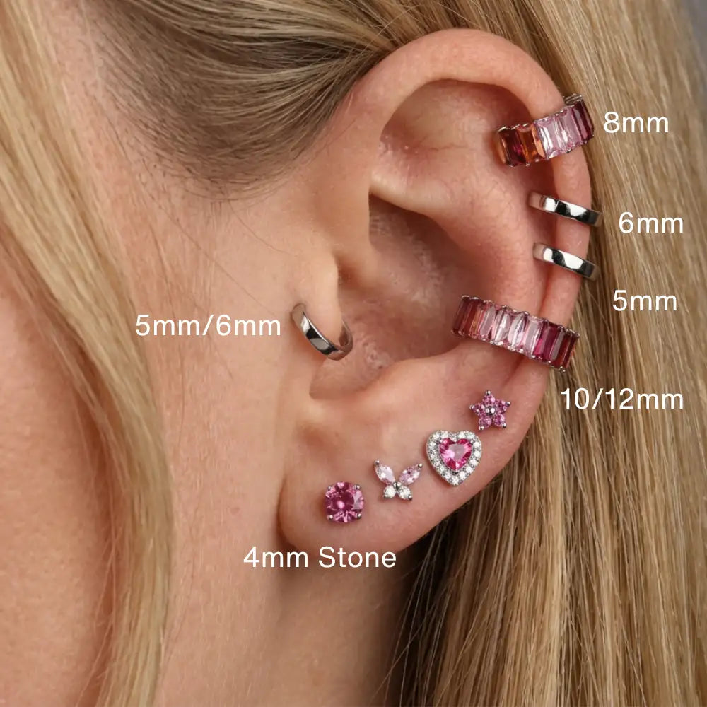 Titanium Gradient Pink Sugar Clicker | Conch Hoop