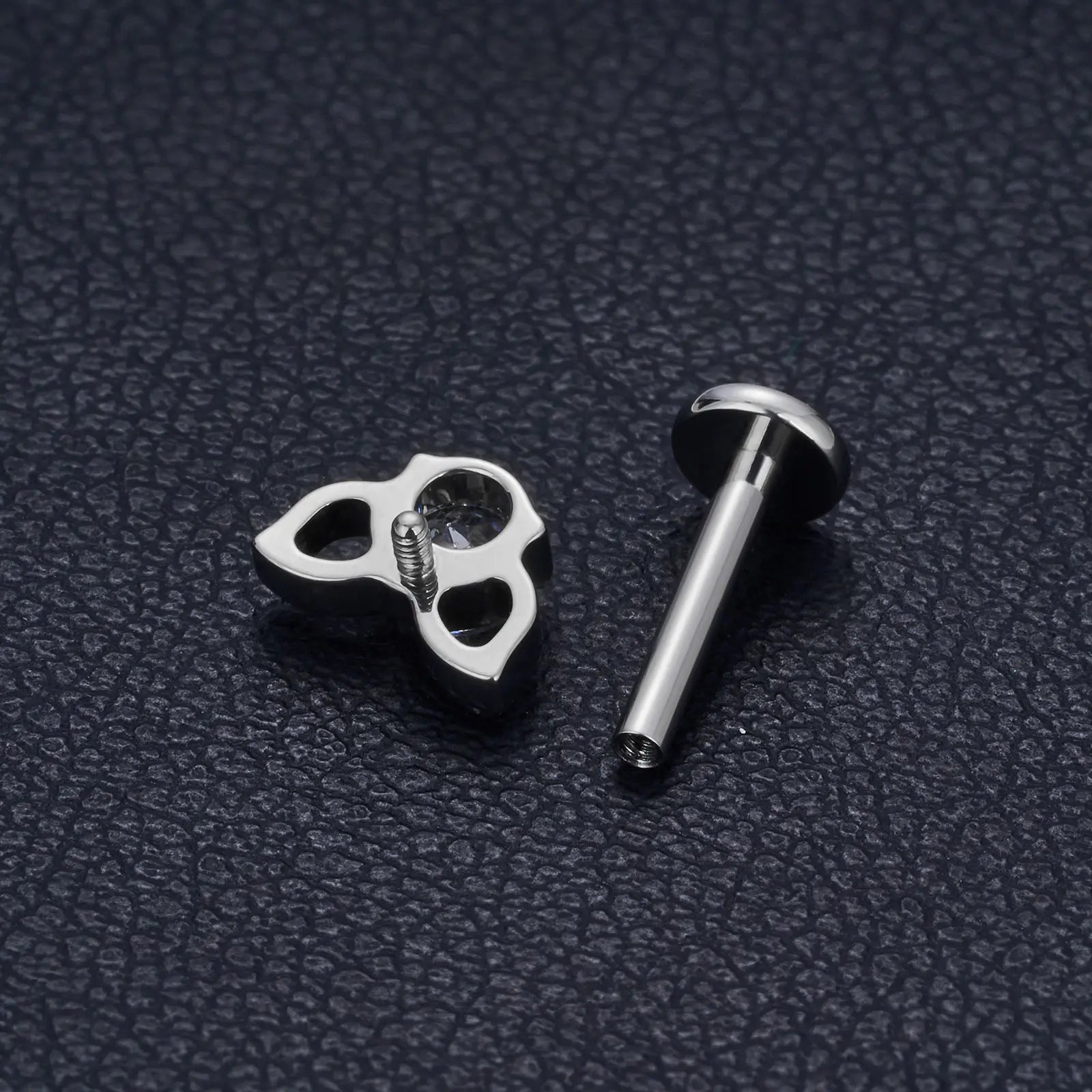 Titanium Diamond Mickey Piercing Earring