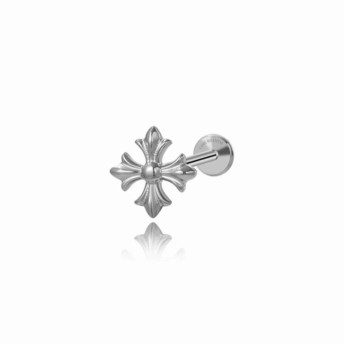 Gothic Cross Conch Stud Titanium Cartilage Piercing Earrings
