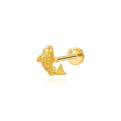 Lucky Carp Flat Back Piercing Stud