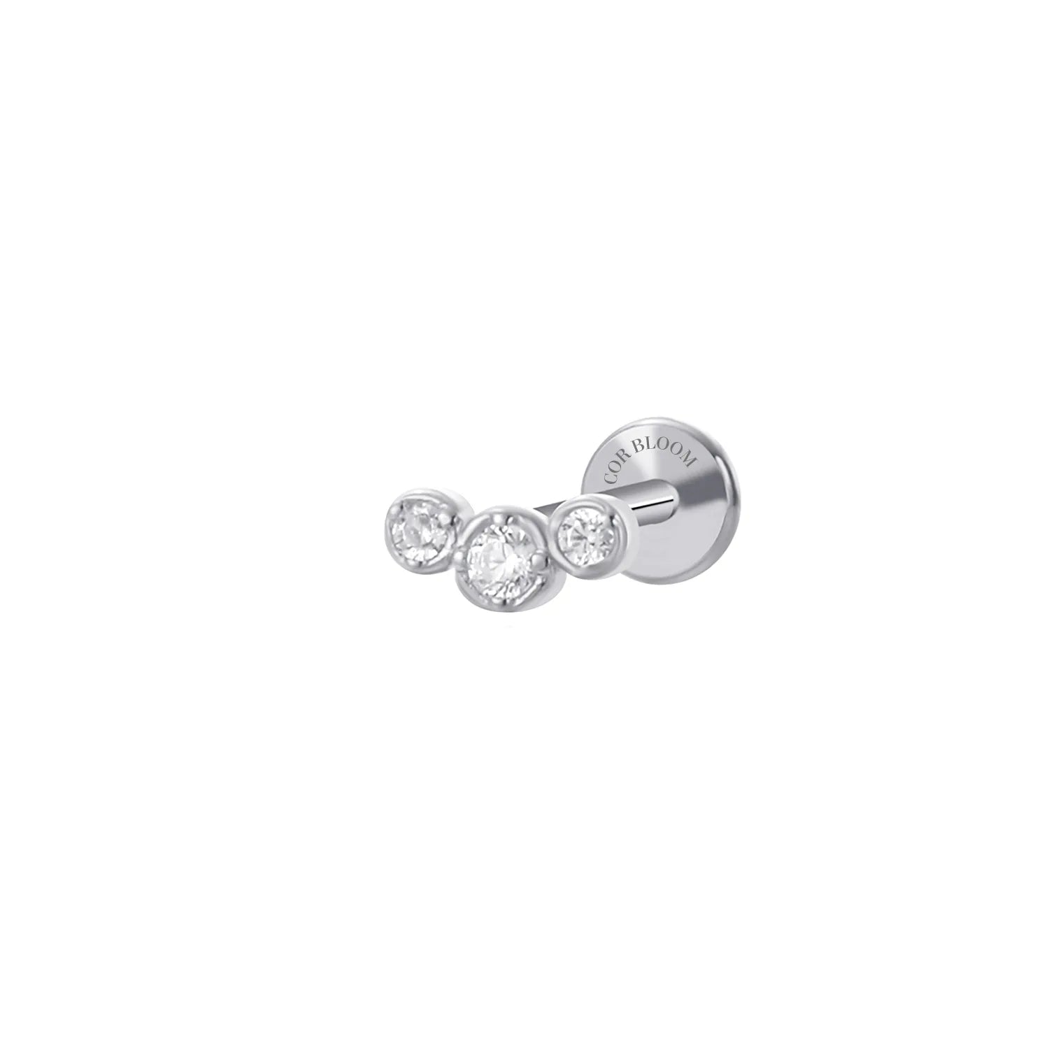 Mini Bling Trio Diamond Flat Back Stud