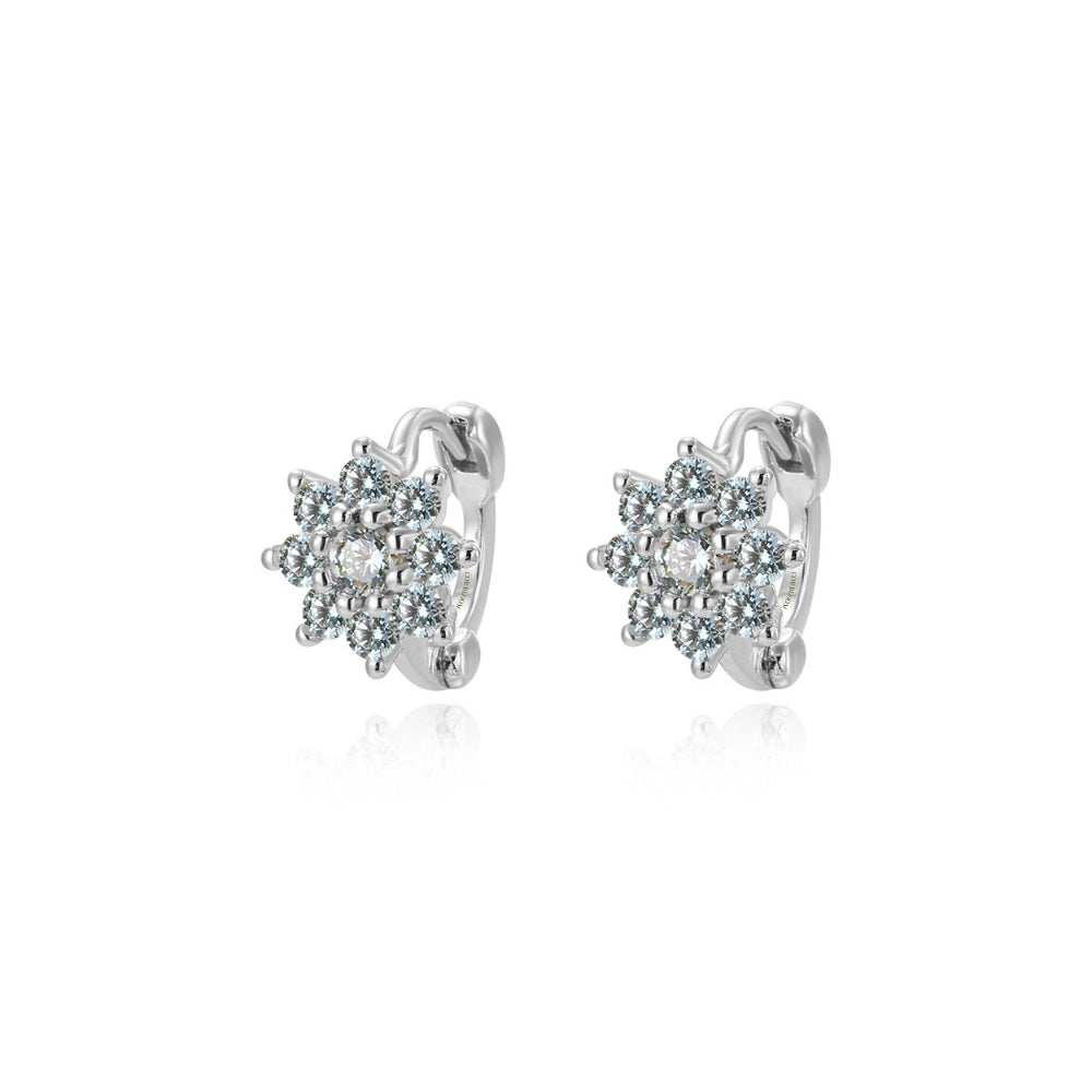Lysander Dainty Sunflower Huggies - Light Aquamarine