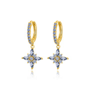 Lydia Tanzanite Starflower Drop Earrings