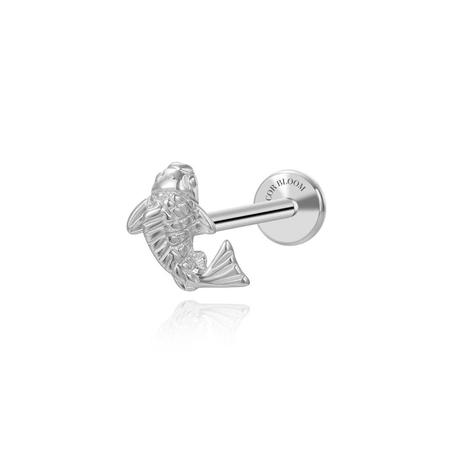 Lucky Carp Flat Back Piercing Stud