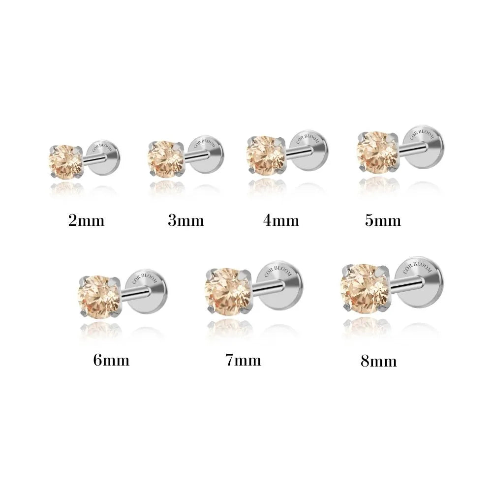 Titanium Multisize Champagne Stud (Push Pin)