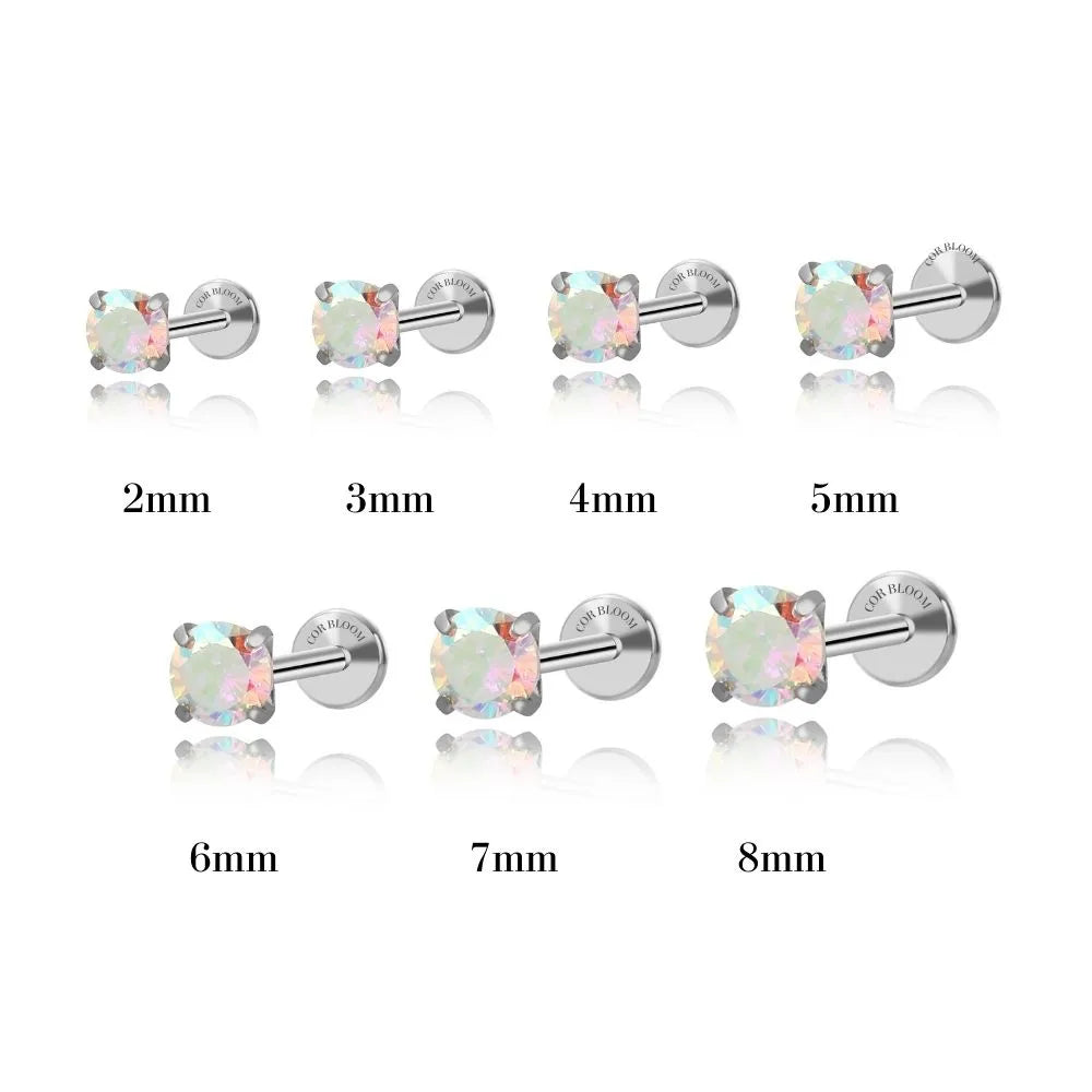 Titanium Multisize AB Color Piercing Earring