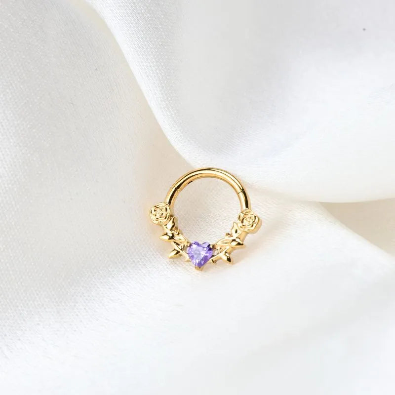 Titanium Artemis Thorned Rose Clicker - Amethyst Dream