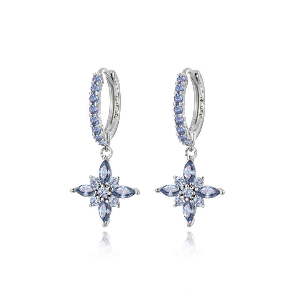 Lydia Tanzanite Starflower Drop Earrings