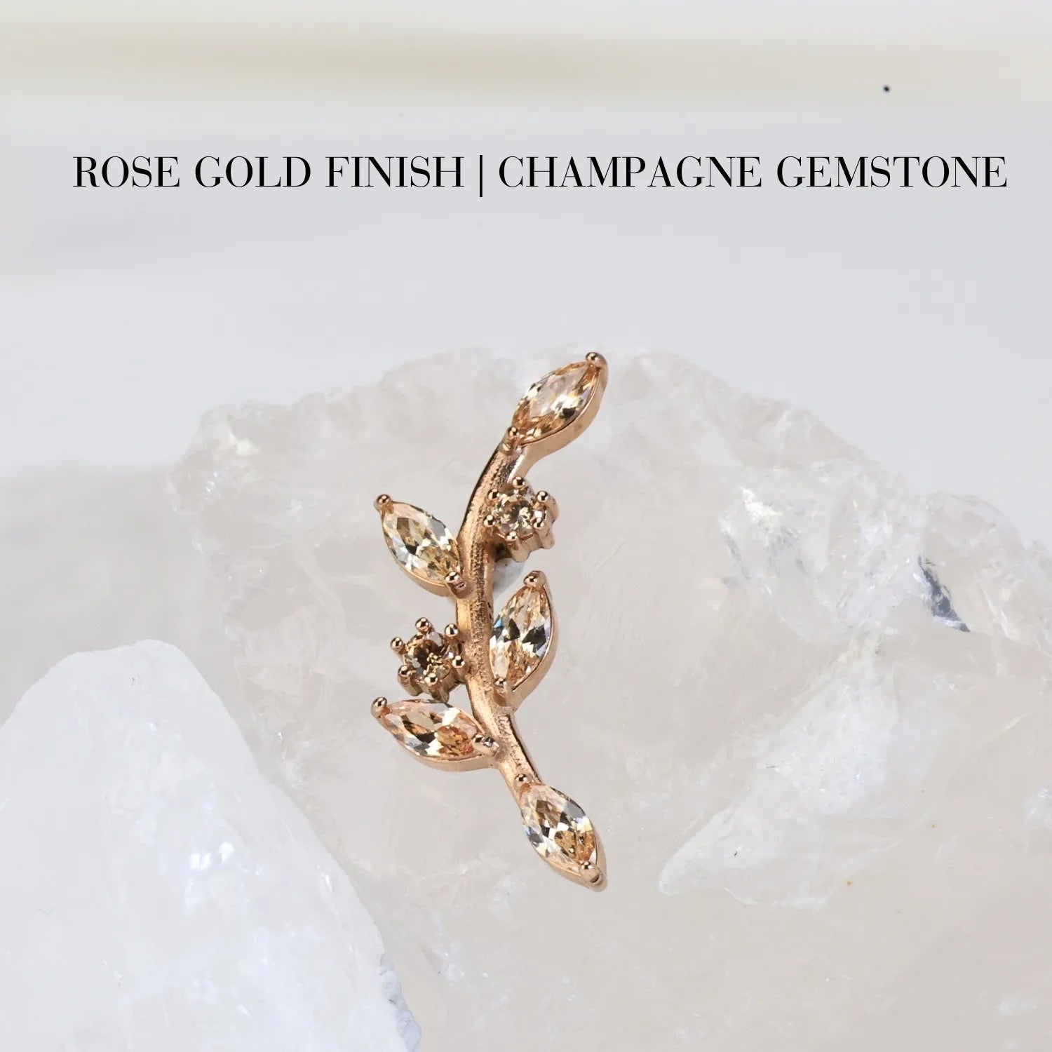 Dainty Autumn Leaf Climbing Piercing Stud