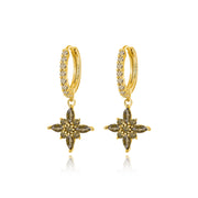 Lydia Peridot Starflower Drop Earrings