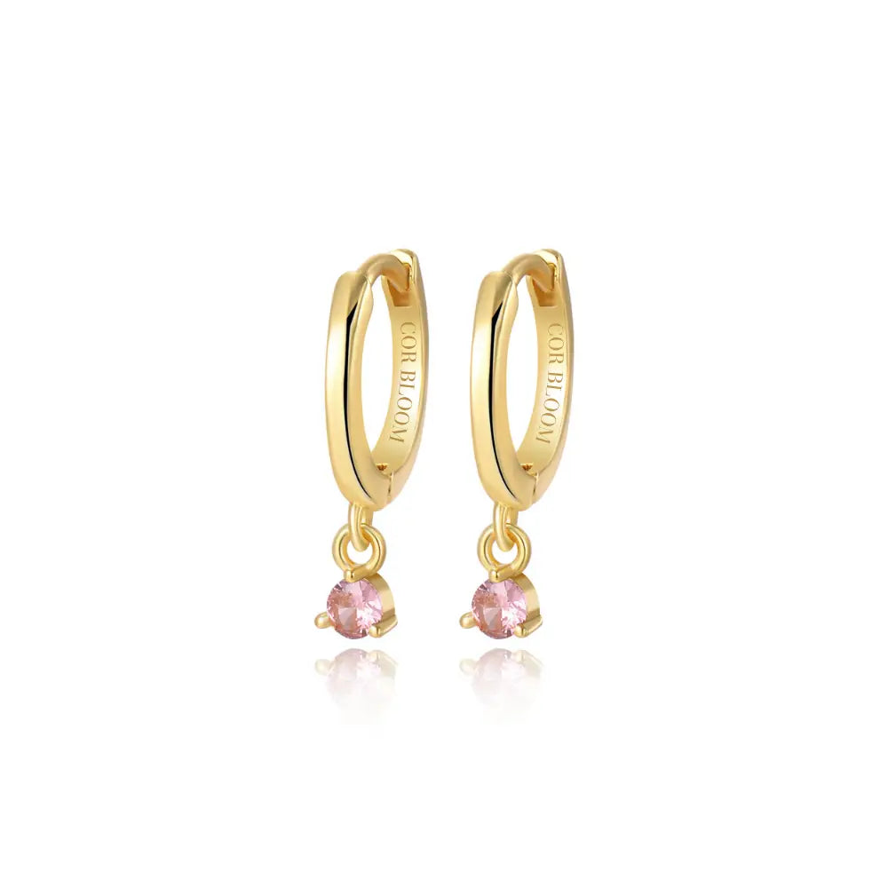 Elsa Pink Mini Bling Hoop Earrings